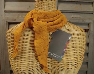 Minischal, Halstuch Daisy Honig von Invero Merino, reine Merinowolle